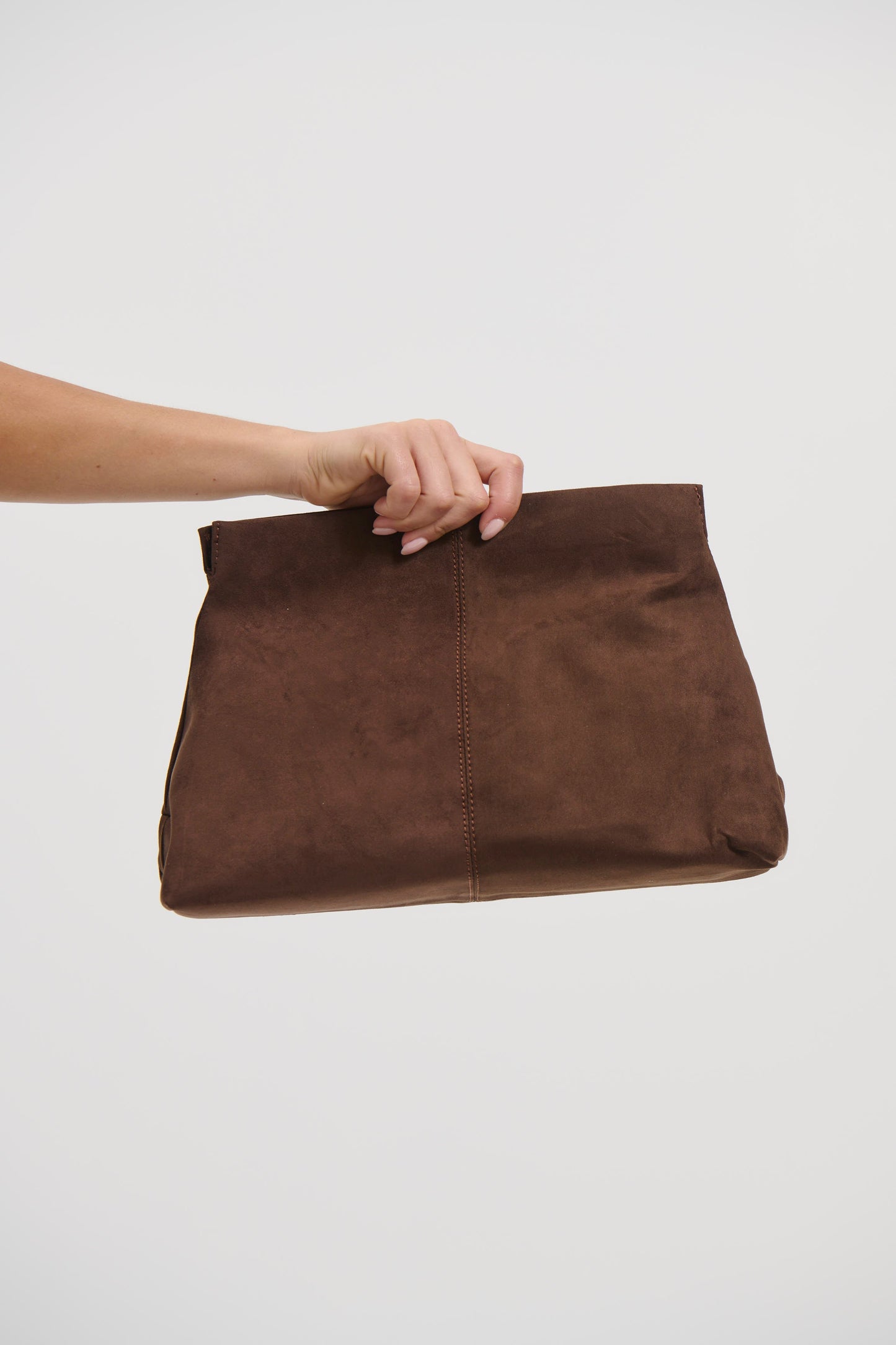 Becca Suede Clutch Chocolate