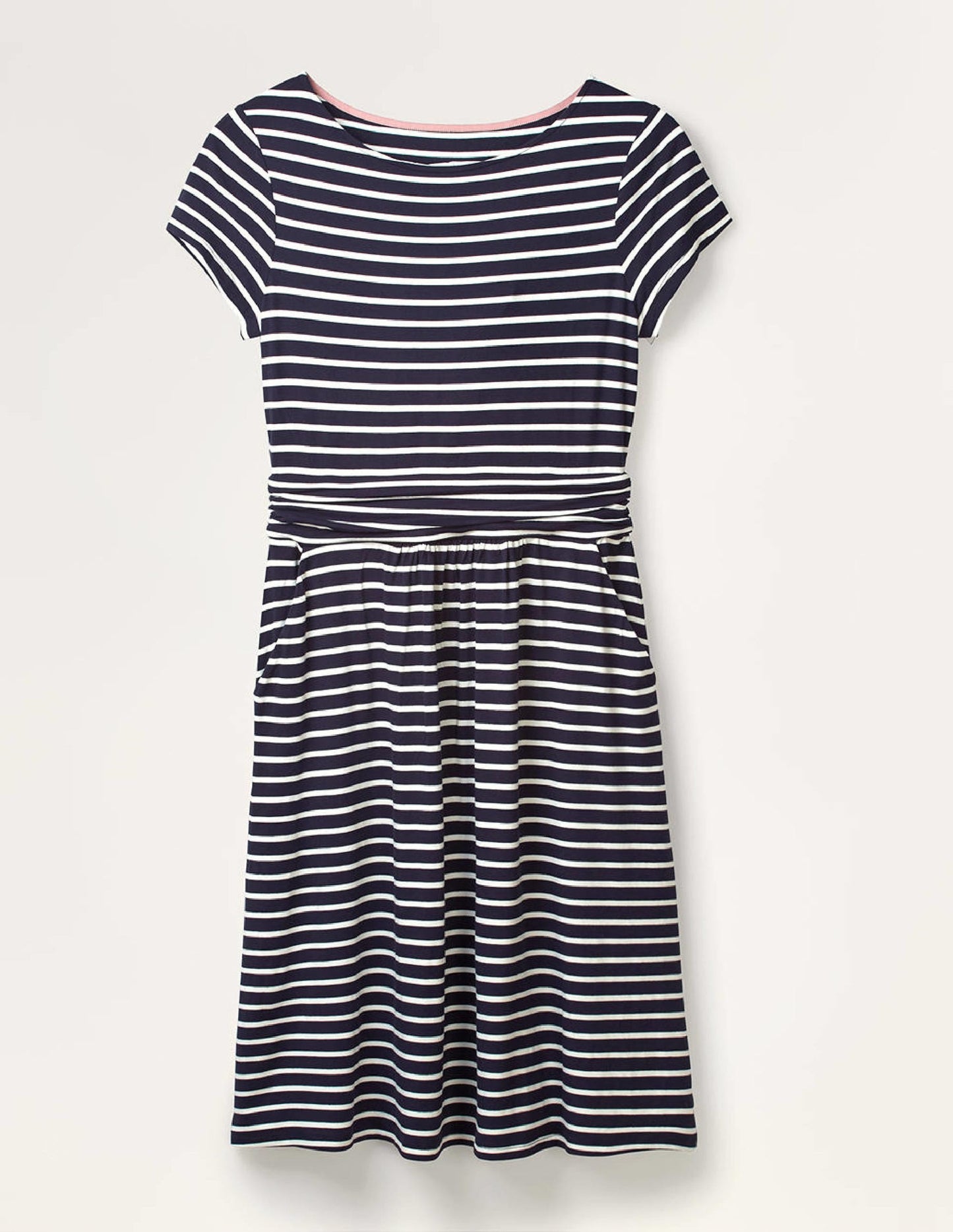 Amelie Jersey Dress-Navy/Ivory