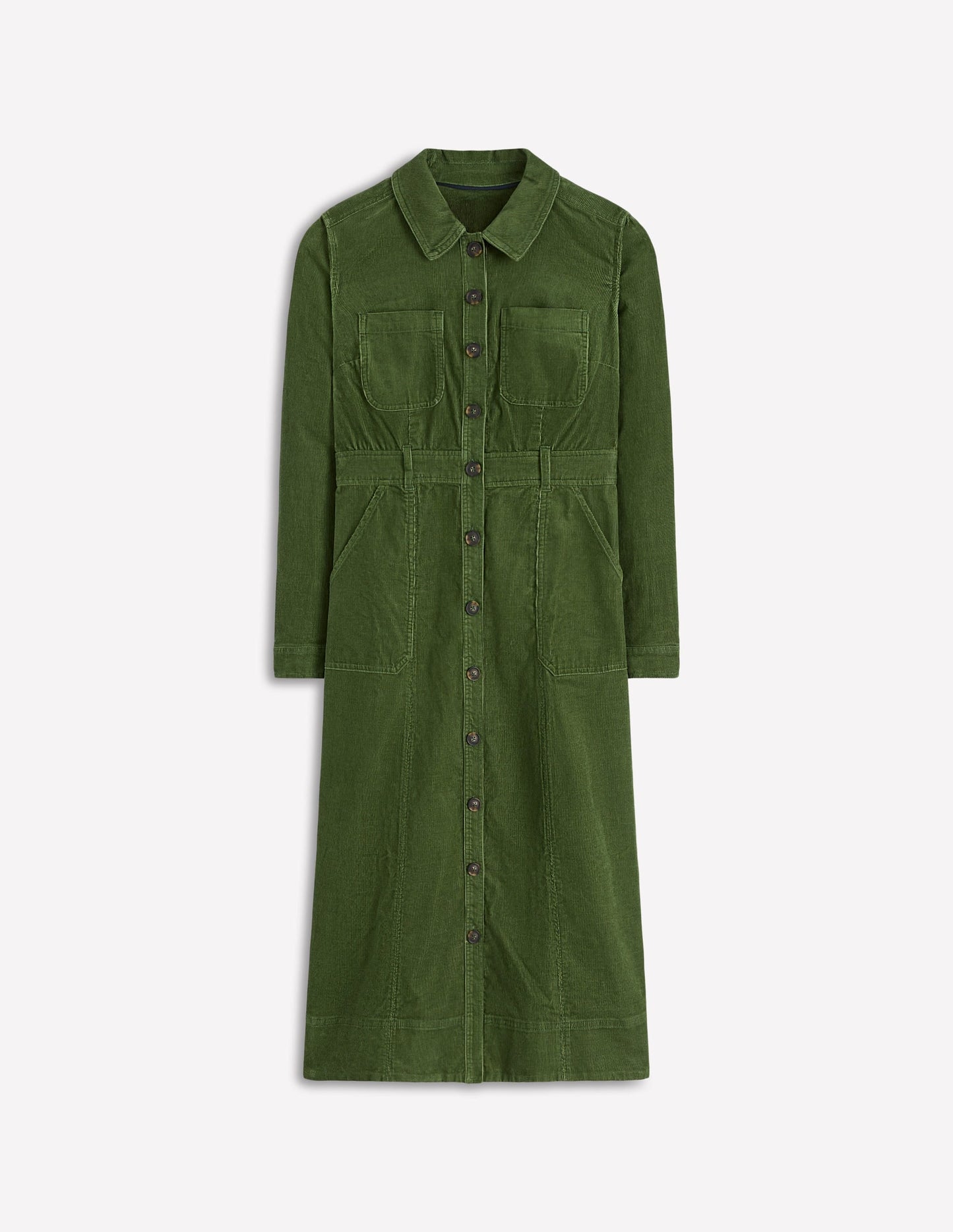 Amanda Cord Midi Dress-Fern