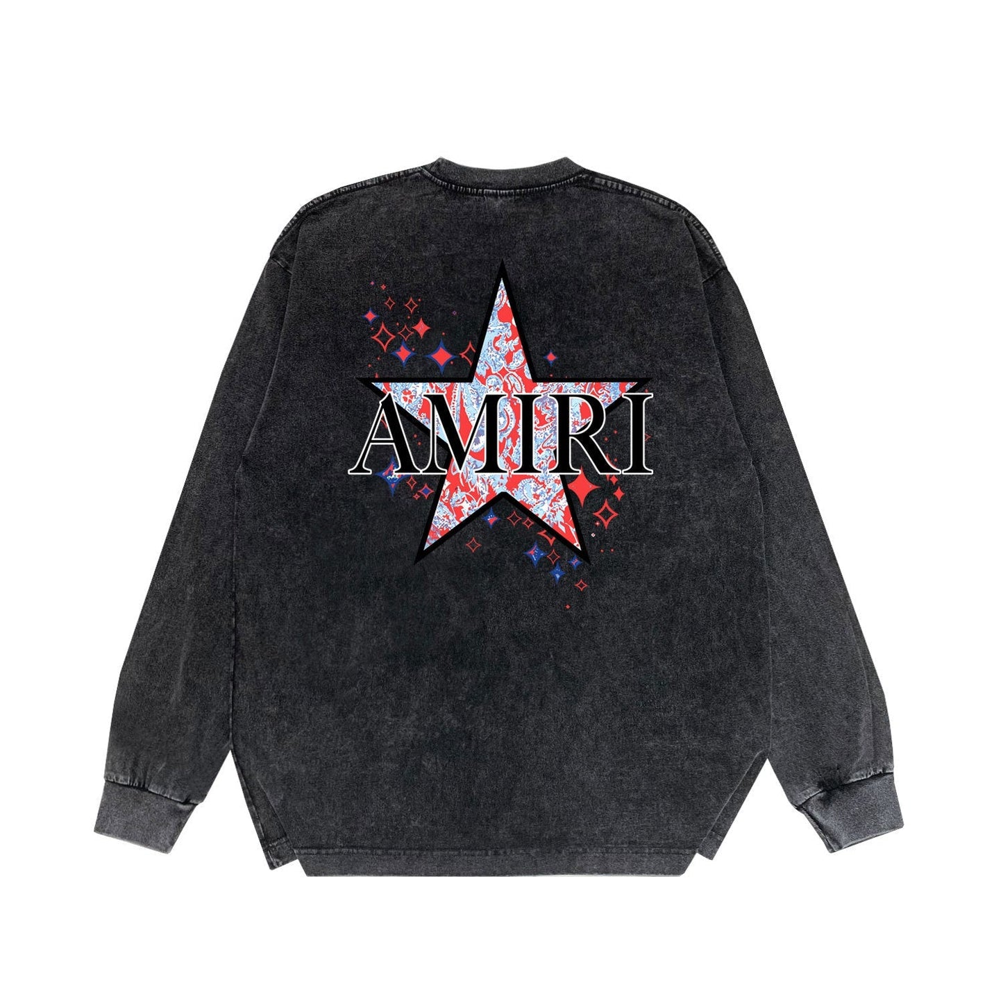 Amiri Long-Sleeve Shirt Vintage Washed and Worn Vintage Long Sleeve T-shirt