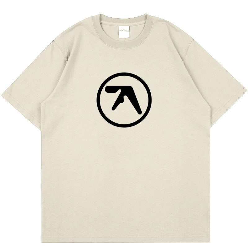 Aphex Twin Clothing Punk Aphex Twin Print T-Shirt Oversize Hip Hop Men's Setwear