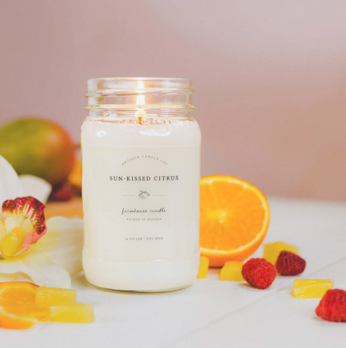 Sunkissed Citrus 16 oz Mason Jar Candle