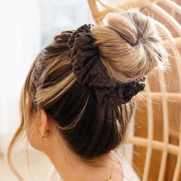 Espresso Textured Scrunchie