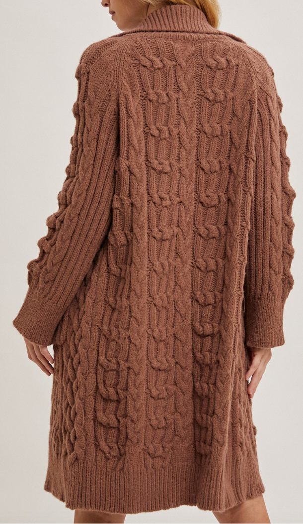 (SALE) Oh What Fun Cable Knit Cardigan (Oatmeal)