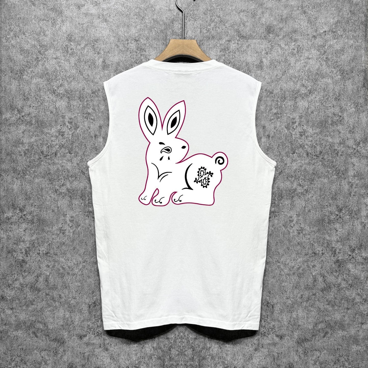 Amiri tank top giant rabbit printing
