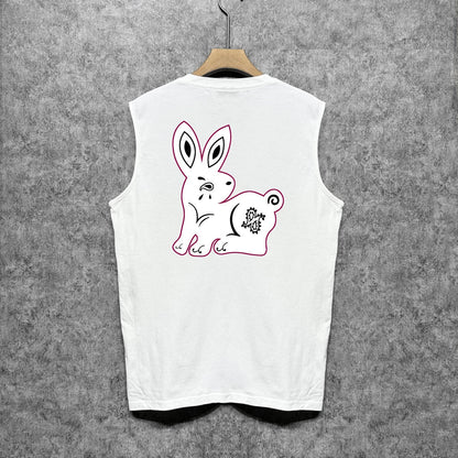 Amiri tank top giant rabbit printing