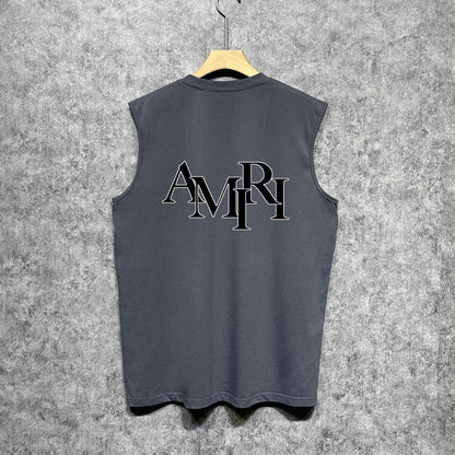 Amiri tank top with overlapping letter print