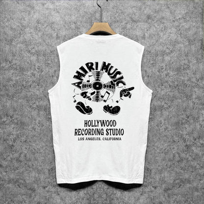Amiri tank top note fan printing