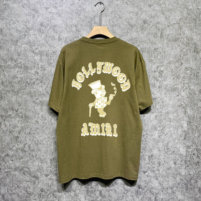 Amiri t shirts dice man printing short sleeves