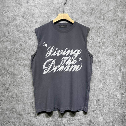 Amiri tank top cloud letterprinting