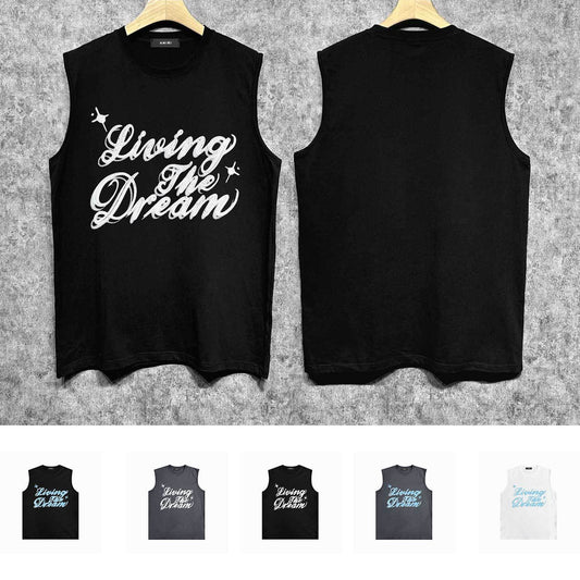 Amiri tank top cloud letterprinting