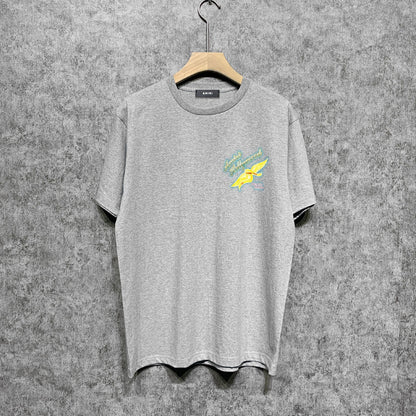 Amiri t shirts star point wings printing short sleeve