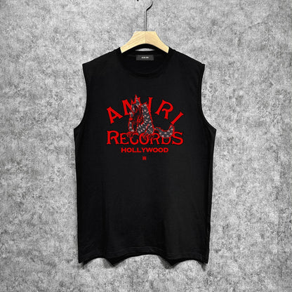 Amiri tank top big bad wolf letterprinting