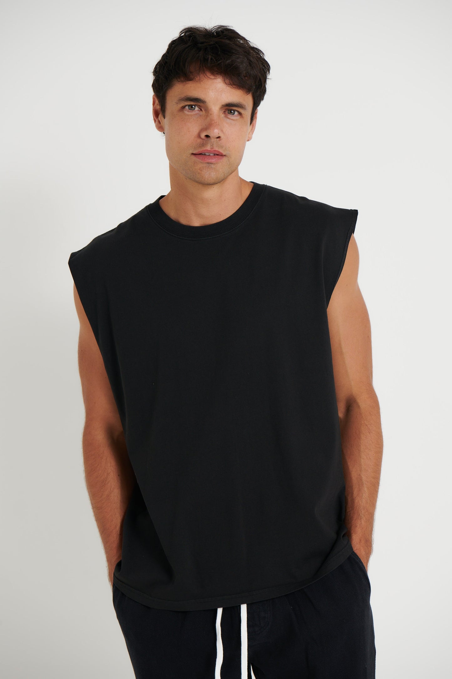 Luke Heavyweight Tank Washed Black