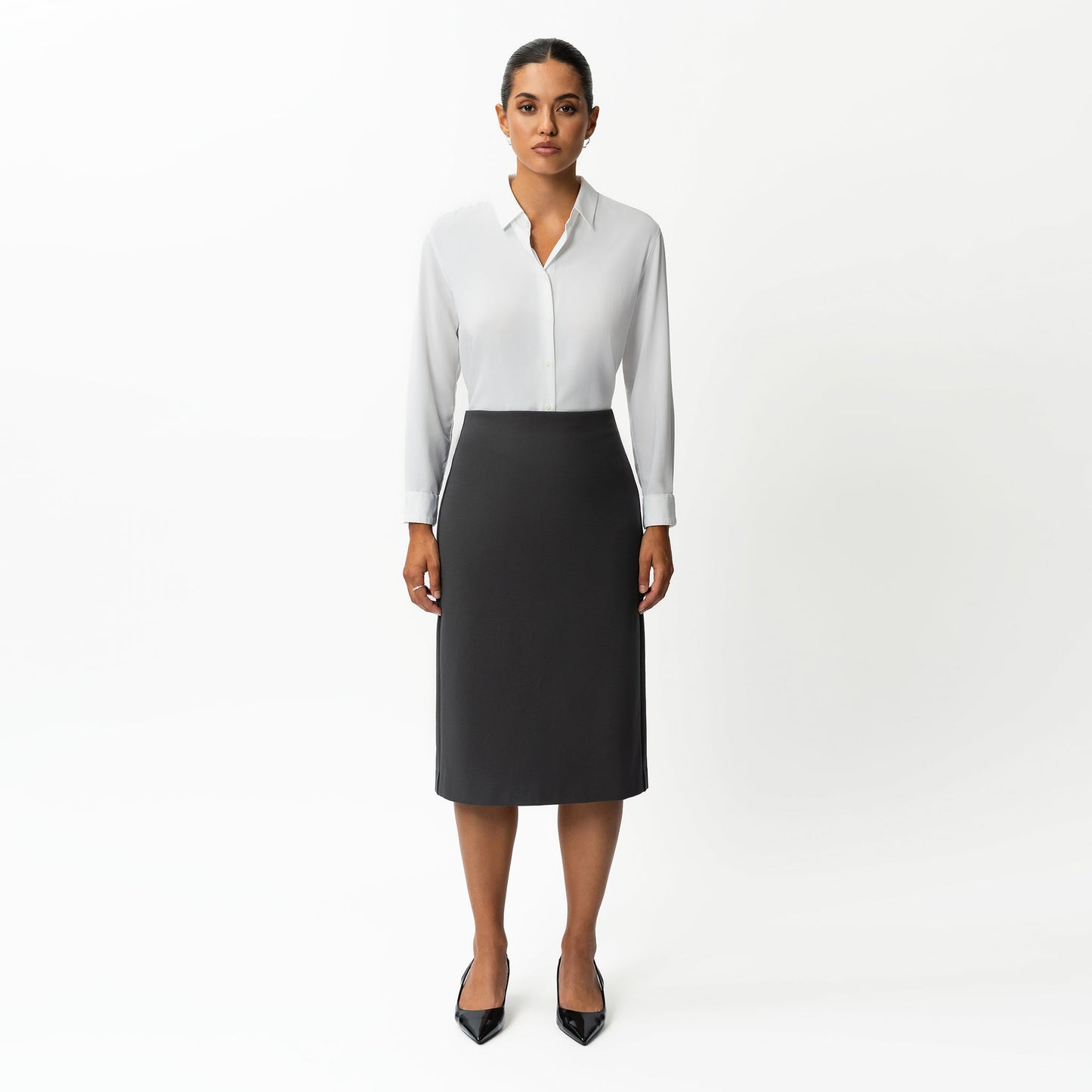 Tailored Ponte Midi Skirt