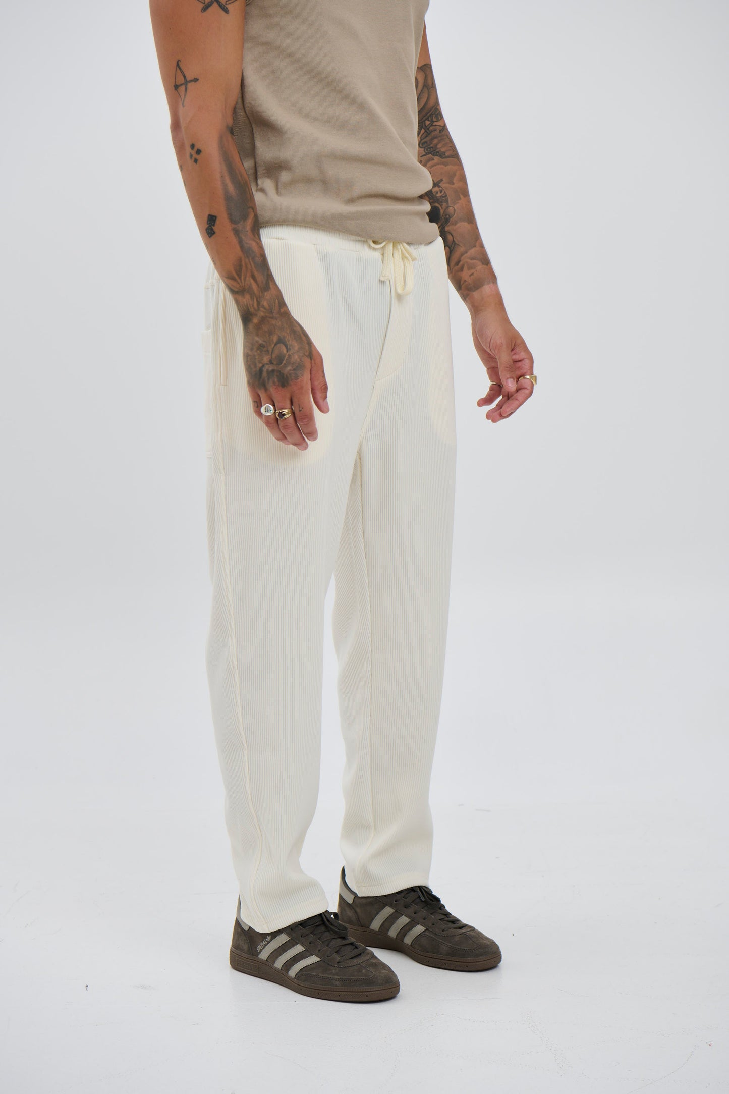Lawrence Ribbed Pants Ivory - FINAL SALE