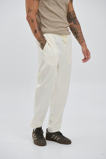 Lawrence Ribbed Pants Ivory - FINAL SALE