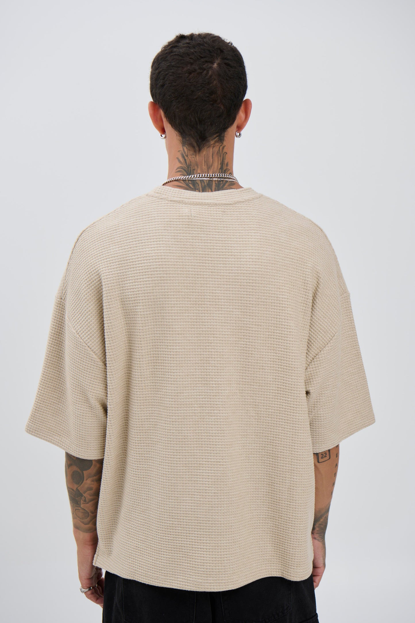 Lionel Waffle Tee Tan - FINAL SALE