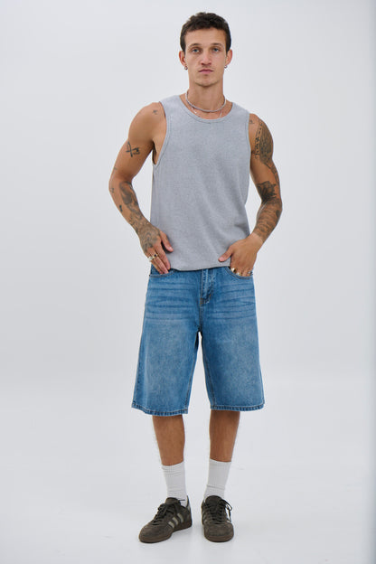 Declan Fitted Tank Grey