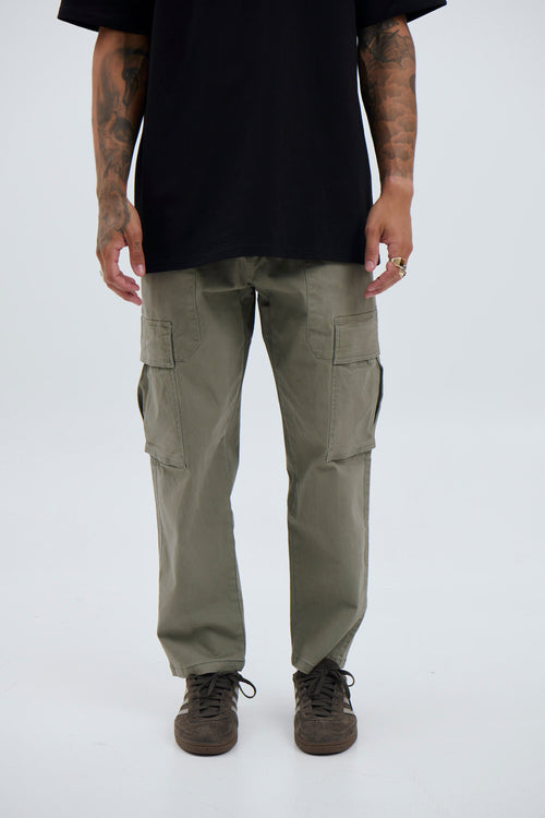 Damien Drop Cargo Pant Khaki - FINAL SALE