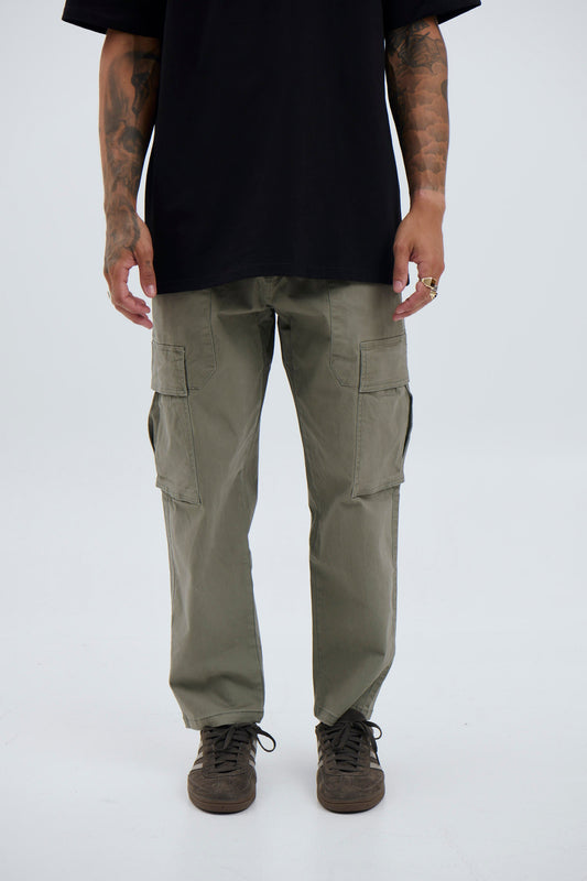 Damien Drop Cargo Pant Khaki - FINAL SALE
