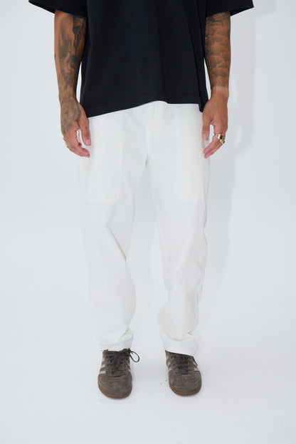 Damien Straight Pant Ivory - FINAL SALE