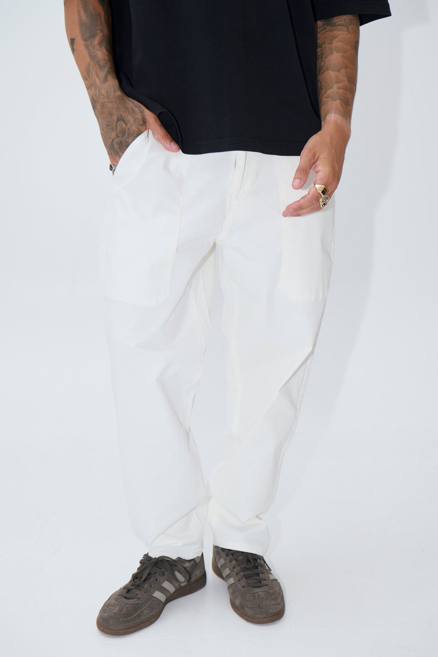 Damien Straight Pant Ivory - FINAL SALE