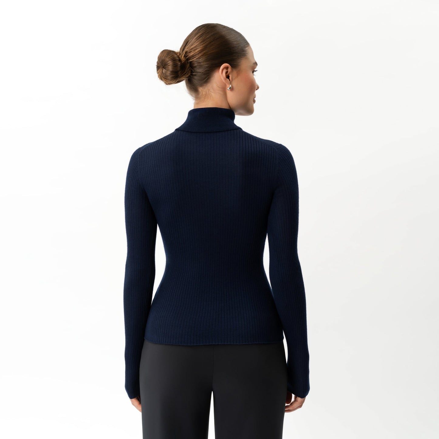 Merino Wool Ribbed Turtleneck