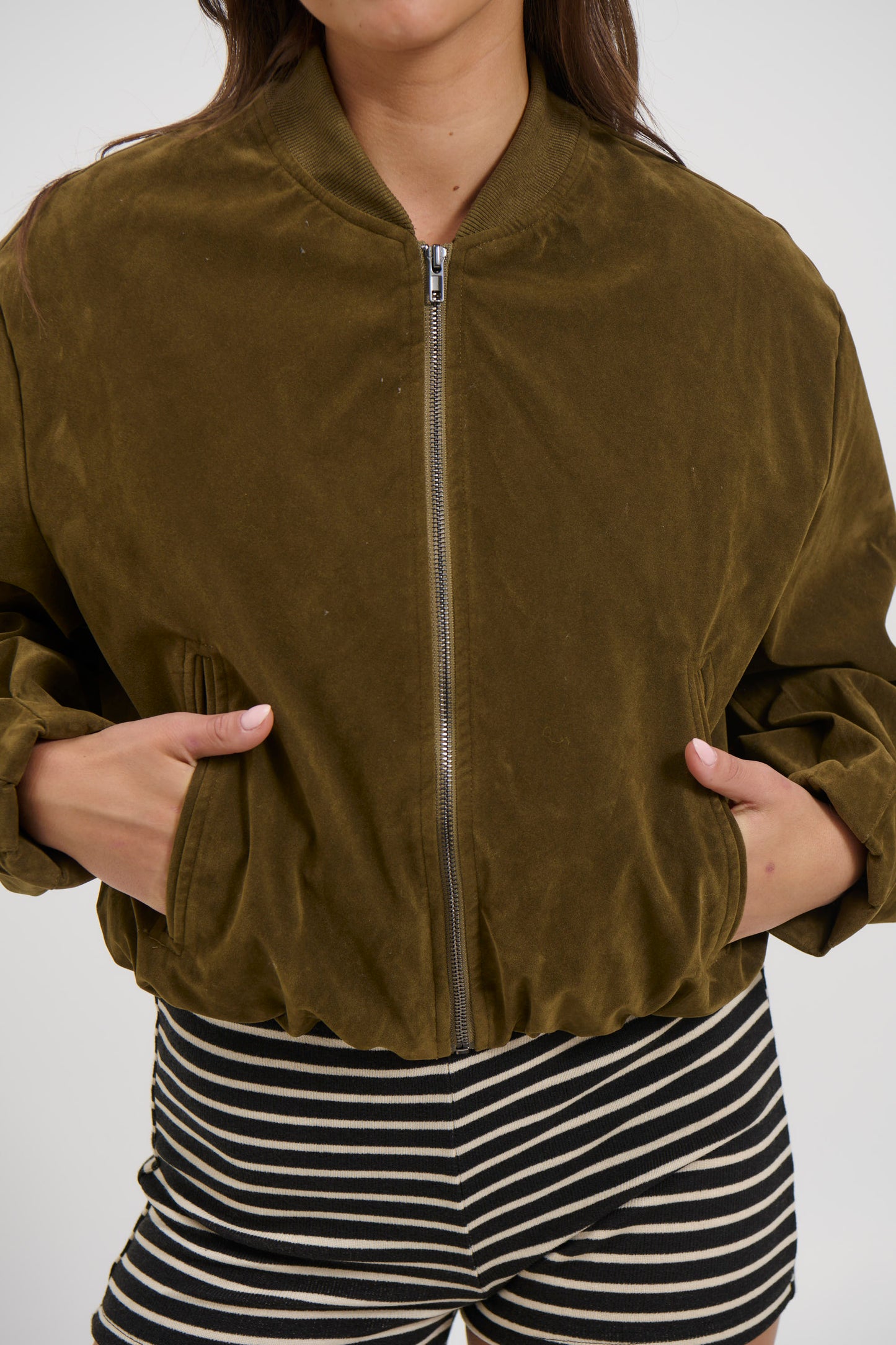 Clara Bomber Khaki