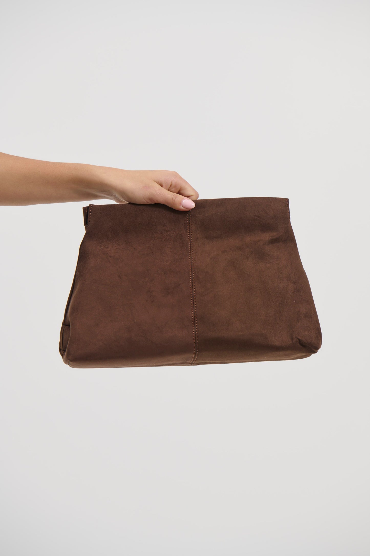 Becca Suede Clutch Chocolate