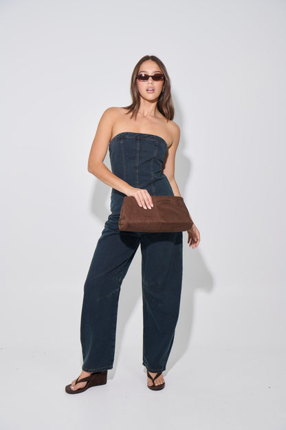 Lex Denim Corset Top Indigo - FINAL SALE