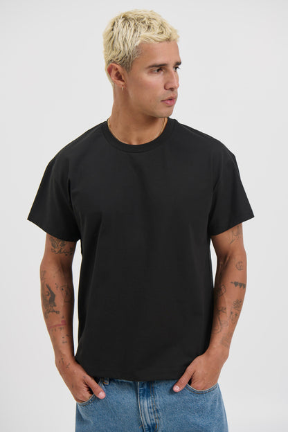 Fitted Stretch Tee Black - FINAL SALE