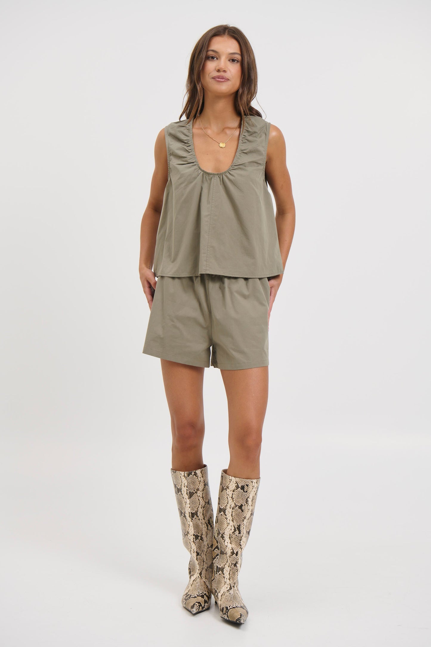 Kyla Top Khaki