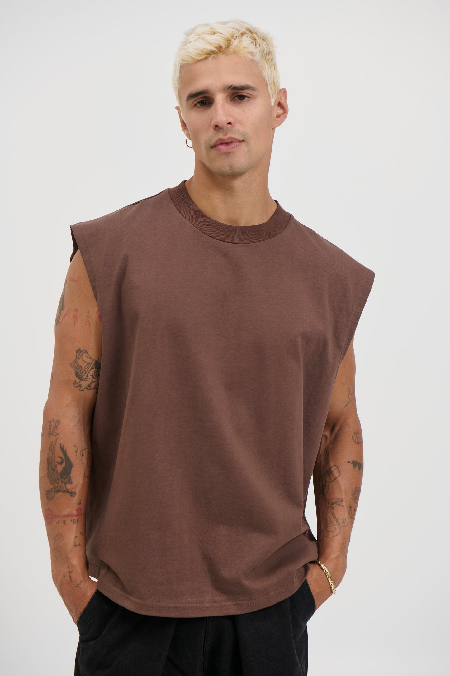 Callin Crop Tank Choc
