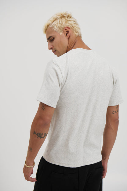 Fitted Ribbed Tee Grey - FINAL SALE