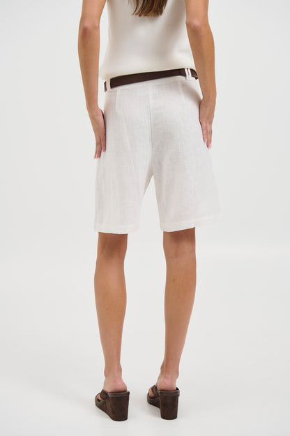 Dora Linen Short White