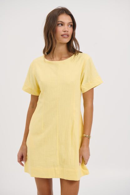 Amy Mini Dress Lemon - FINAL SALE