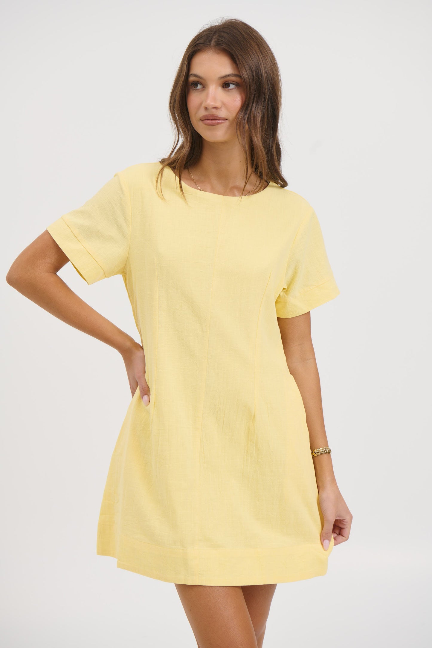Amy Mini Dress Lemon - FINAL SALE