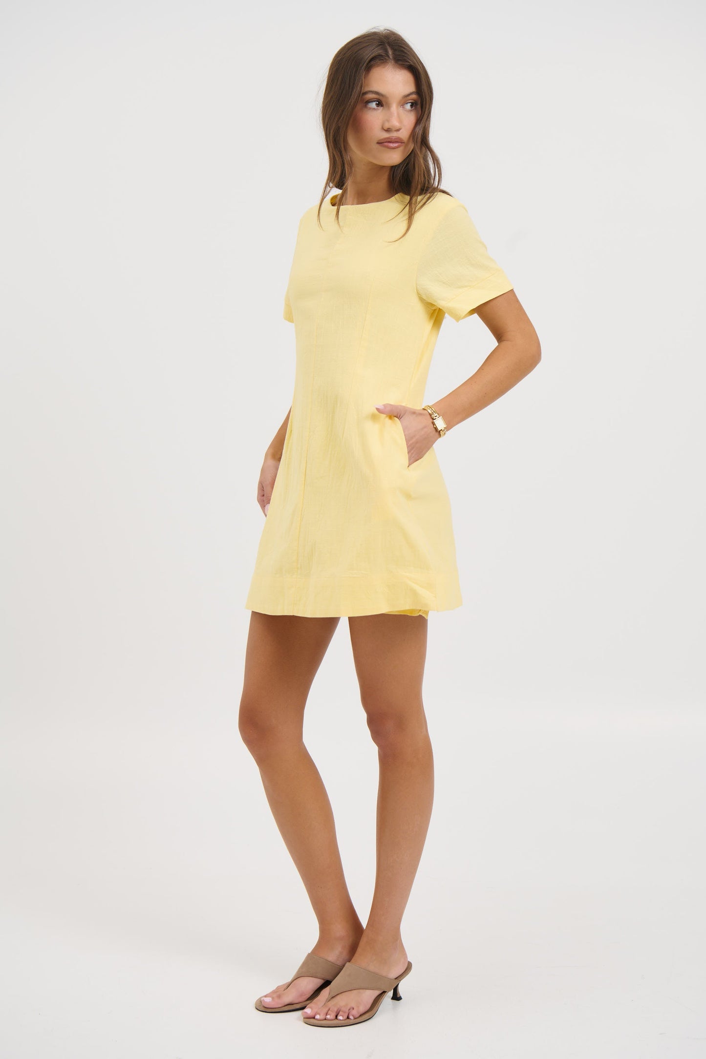 Amy Mini Dress Lemon - FINAL SALE