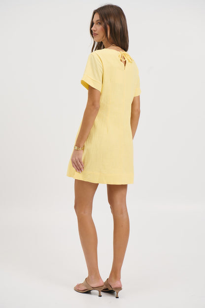 Amy Mini Dress Lemon - FINAL SALE