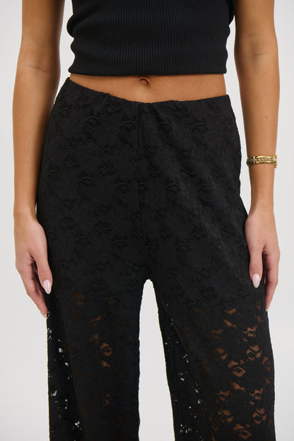 Jacinta Lace Pant Black