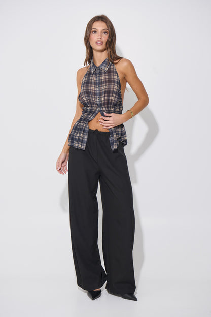 Jaylan Sleeveless Shirt Dark Grey