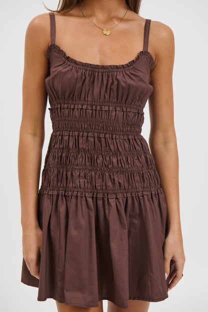 Chanelle Mini Dress Chocolate