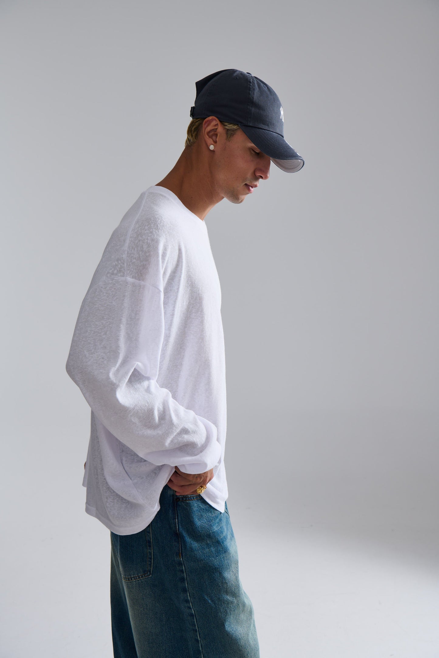 Enzyme Wash Long Sleeve Soft White