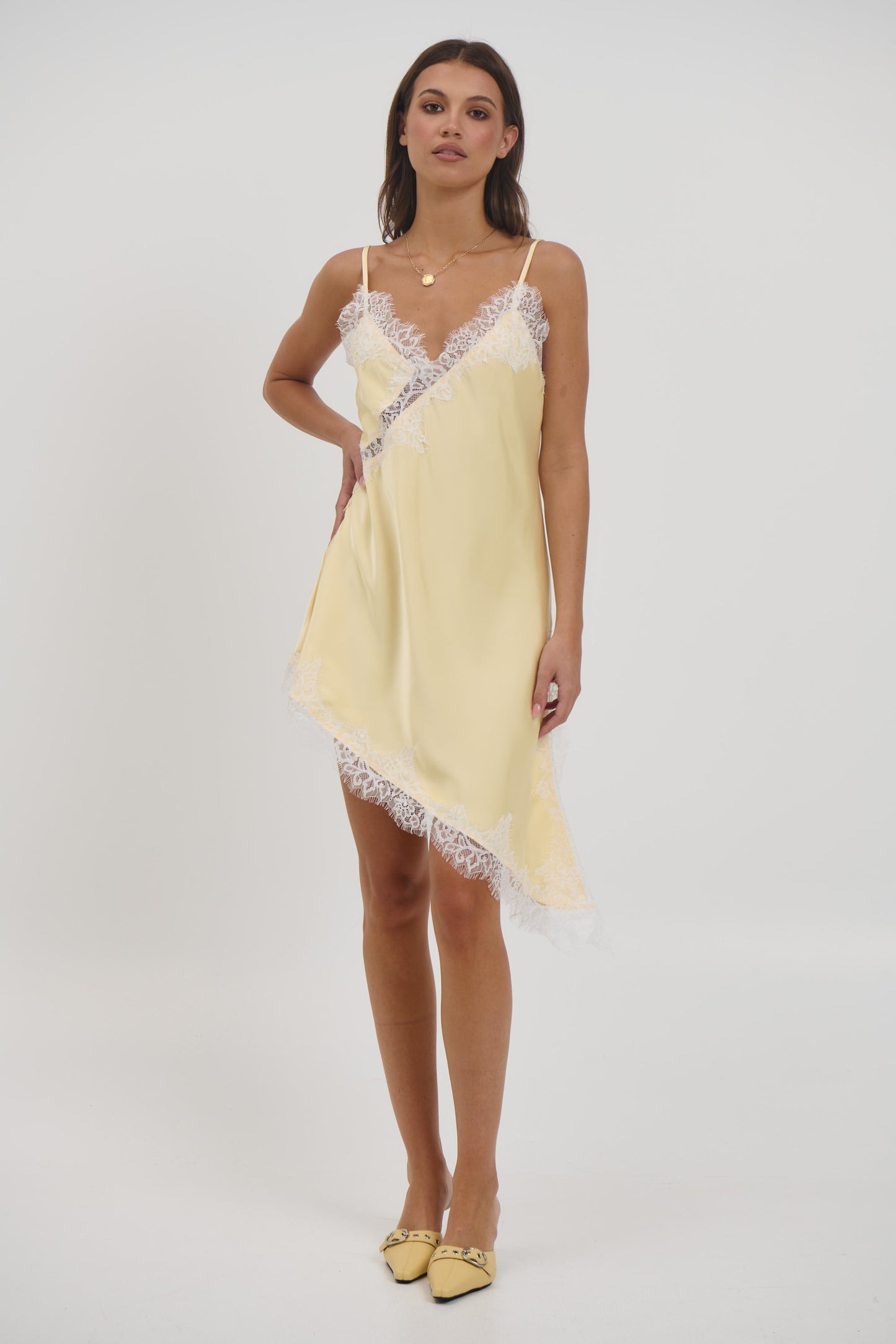 Electra Lace Dress Lemon - FINAL SALE