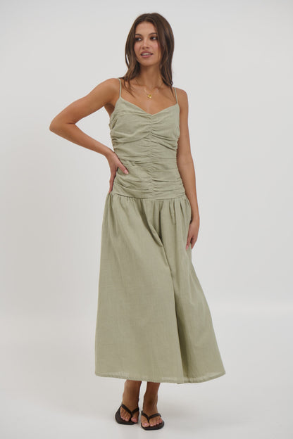 Amity Midi Dress Sage - FINAL SALE