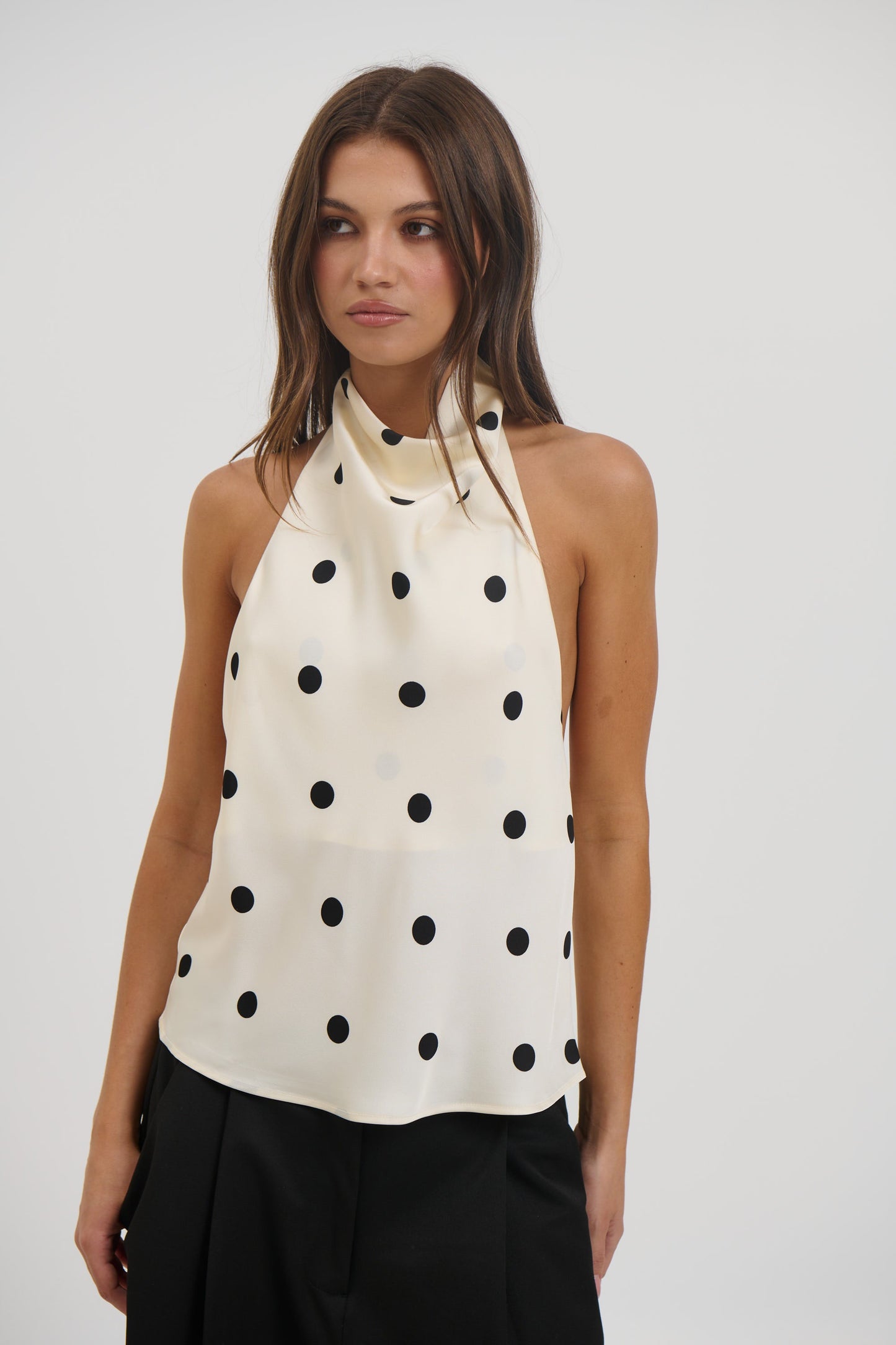 Ivy Halter Top Cream