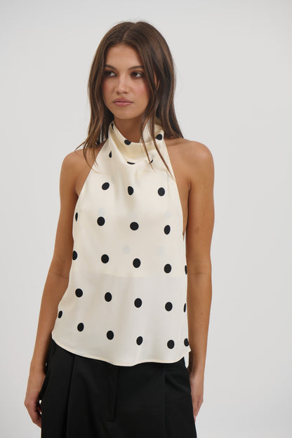 Ivy Halter Top Cream
