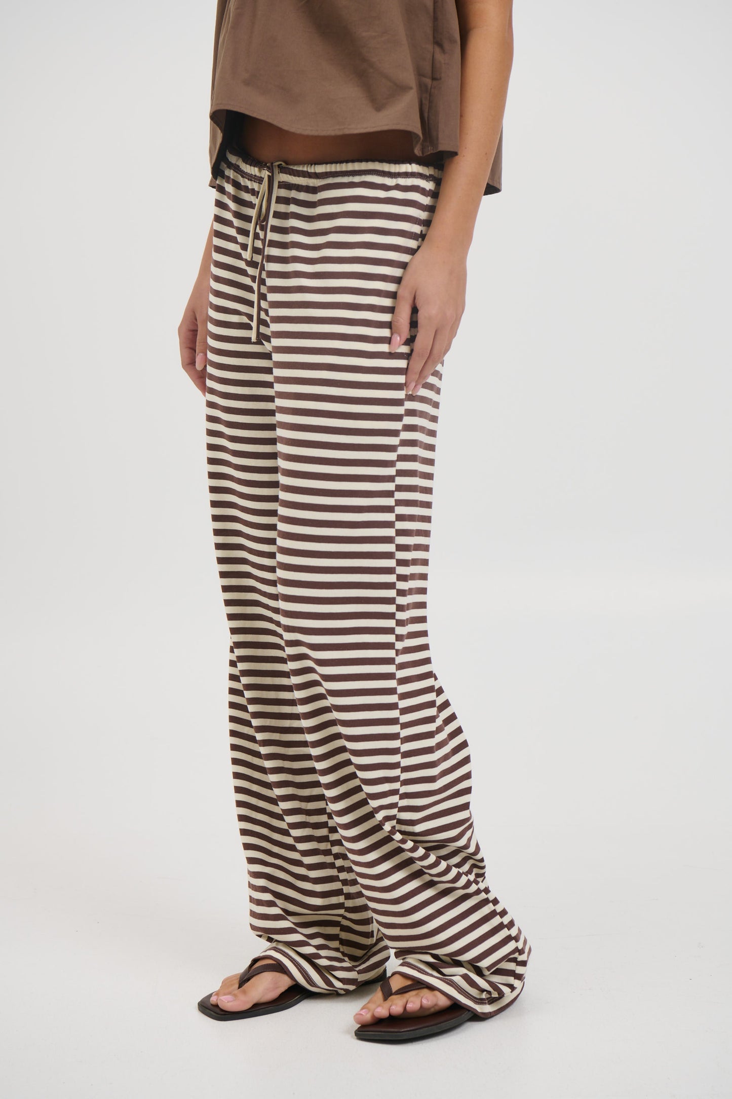 Bloom Pant Dark Chocolate Stripe