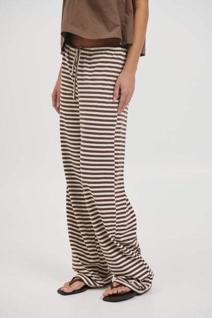 Bloom Pant Dark Chocolate Stripe
